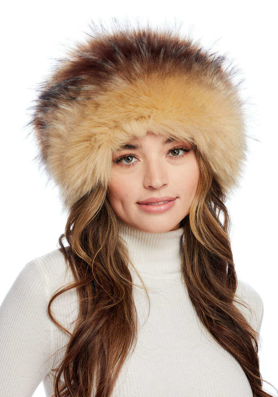 Arctic Wolf Faux Fur Cossack Style Hat Arctic Wolf Faux Fur Cossack Style Hat