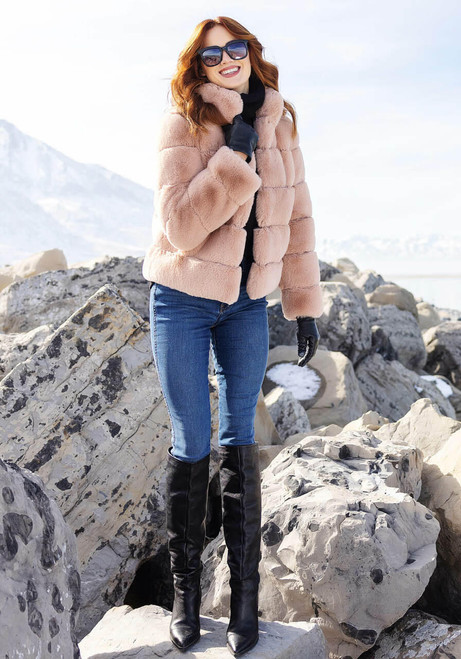  Blush Faux Fur Posh Jacket 
