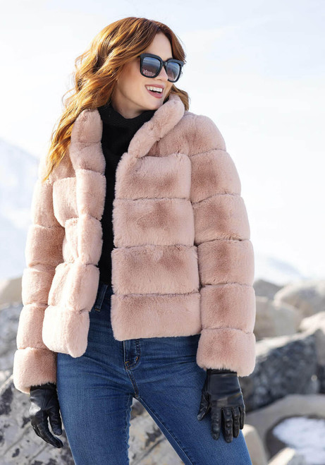  Blush Faux Fur Posh Jacket 