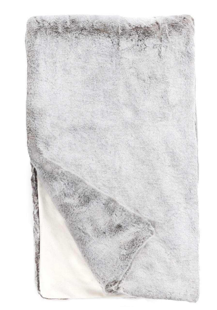 Couture Collection Sterling Mink Faux Fur Throws