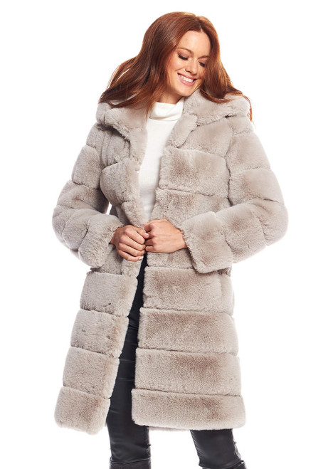  Dove Faux Fur Tres Chic Mink Stroller Coat 