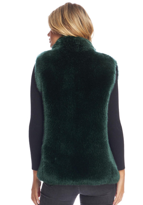  Emerald Mink Faux Fur Couture Hook Vest 