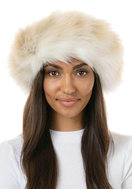 Fabulous-Furs Arctic Fox Faux Fur Halo Headband 