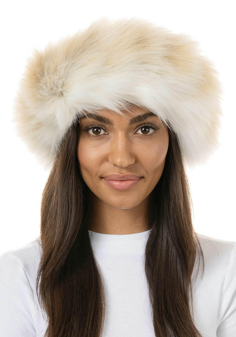 Fabulous-Furs Arctic Fox Faux Fur Halo Headband 