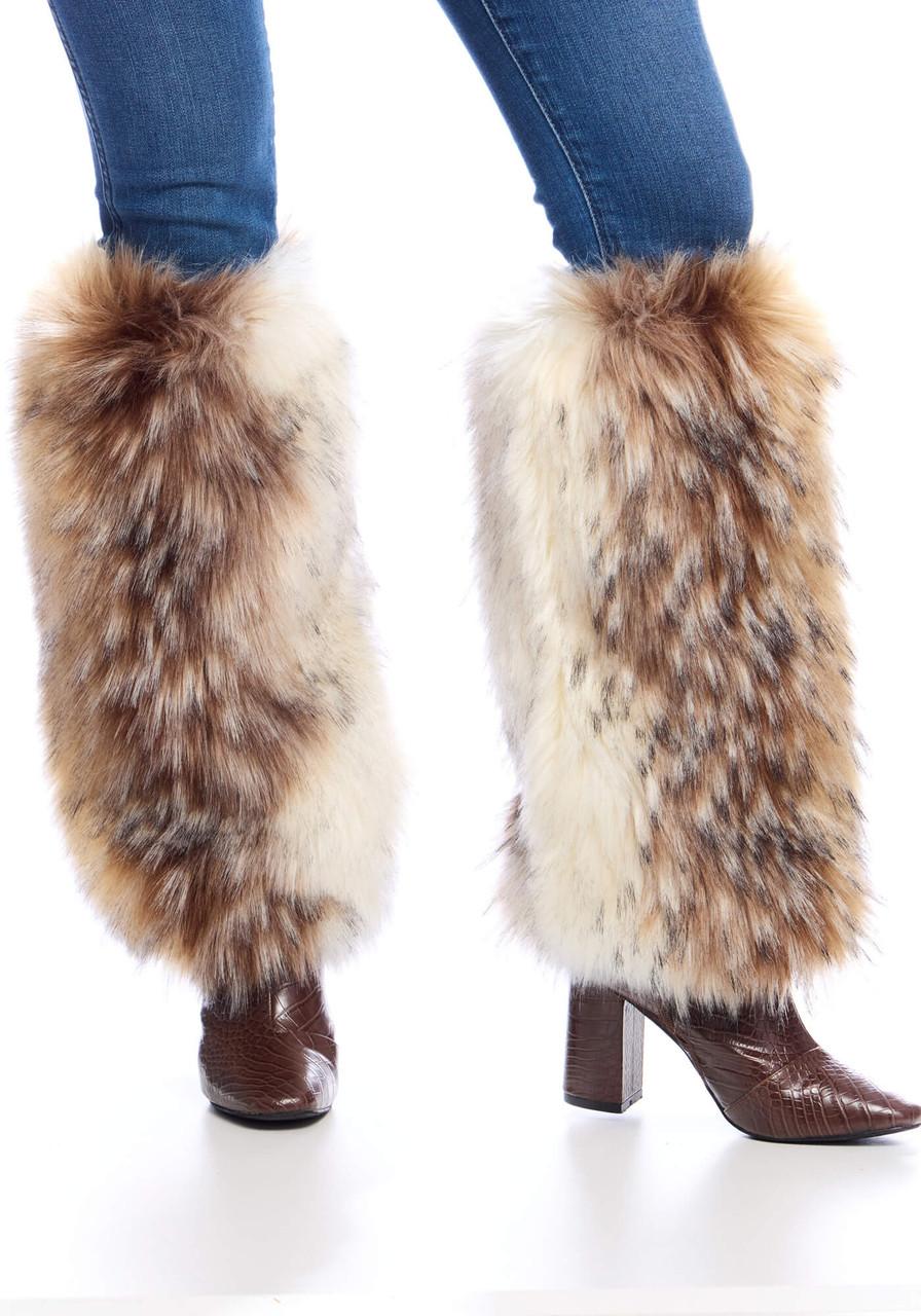 Fabulous-Furs Arctic Wolf Faux Fur Legwarmers 