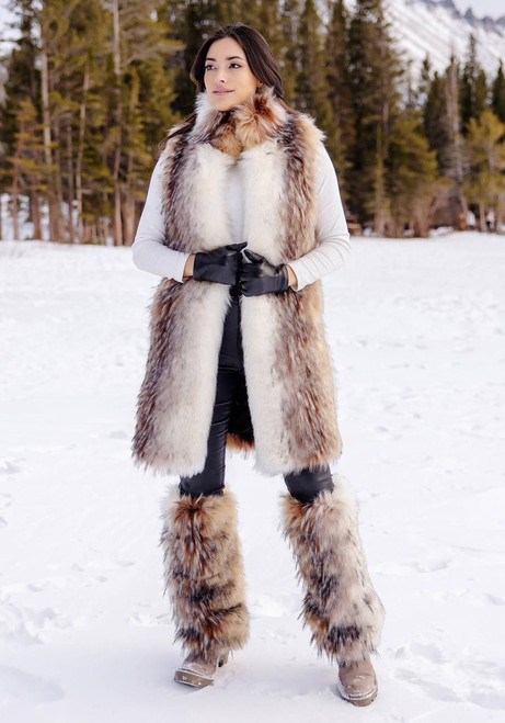 Fabulous-Furs Arctic Wolf Faux Fur Legwarmers 