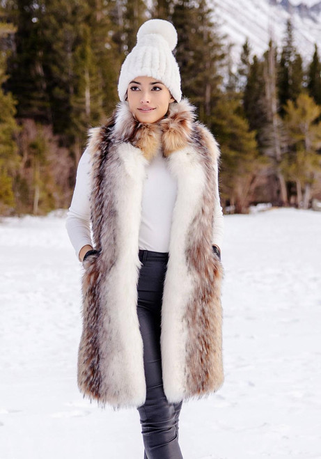 Fabulous-Furs Arctic Wolf Faux Fur Stroller Vest 
