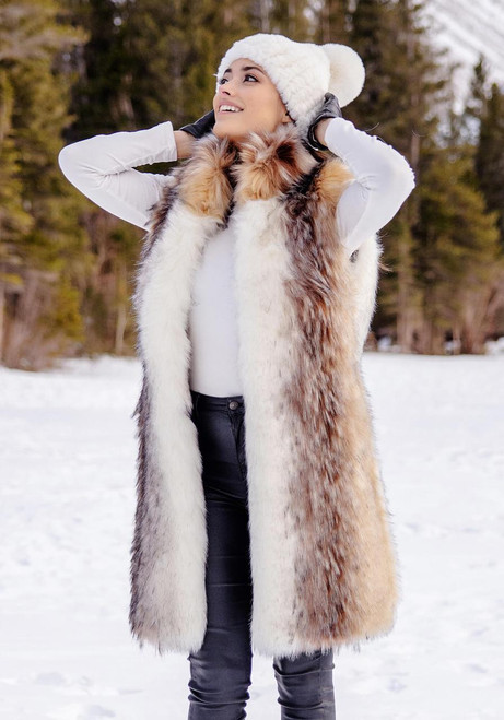 Fabulous-Furs Arctic Wolf Faux Fur Stroller Vest 
