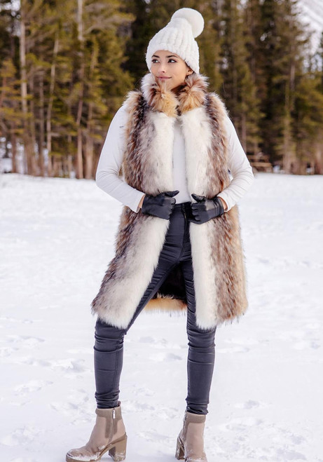 Fabulous-Furs Arctic Wolf Faux Fur Stroller Vest 
