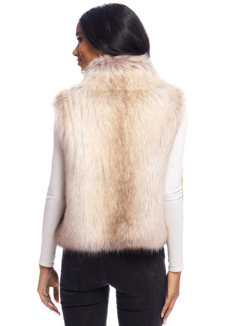Fabulous-Furs Blonde Fox Faux Fur Foxy Crop Vest 