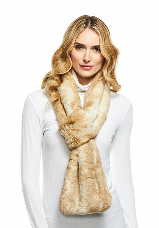 Fabulous-Furs Blonde Mink Faux Fur Loop Scarf 