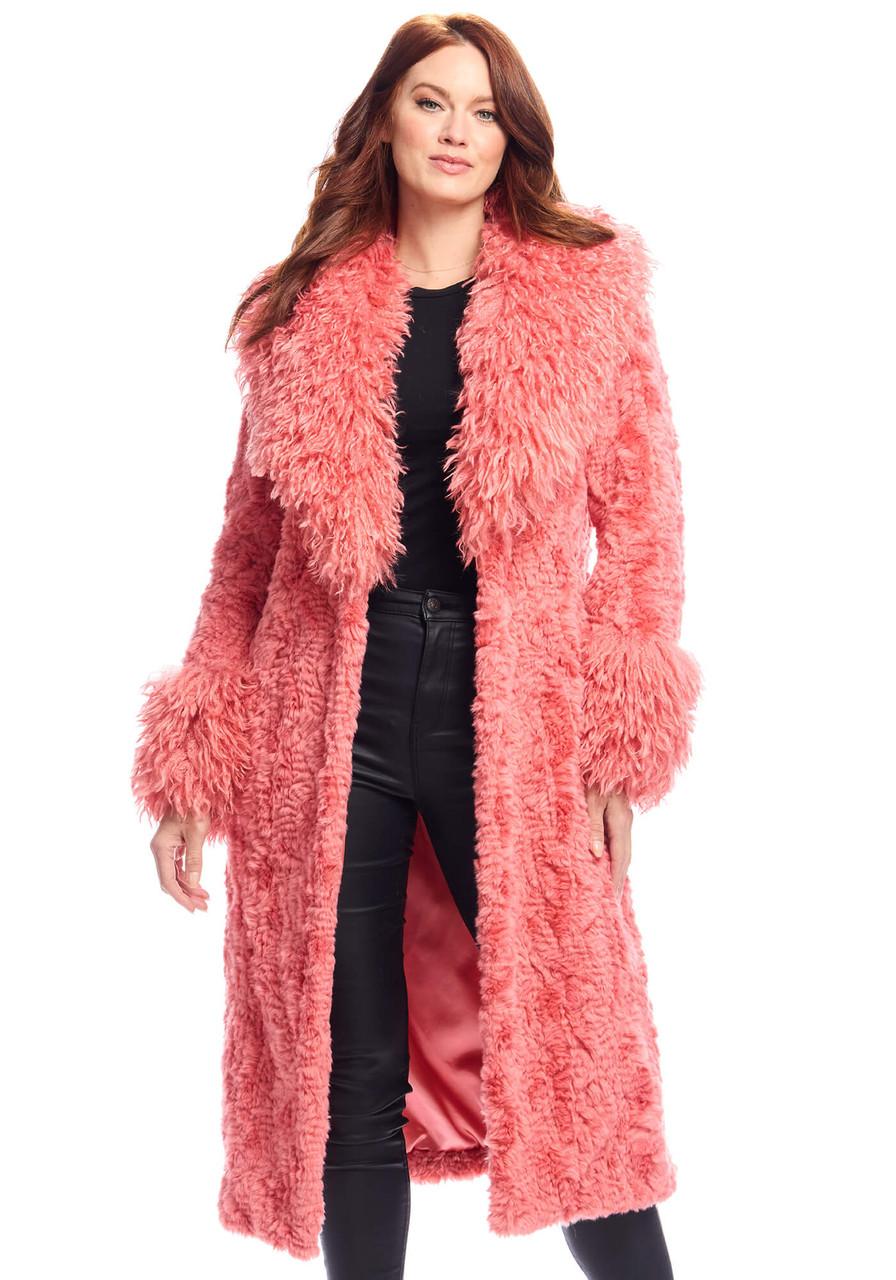 Fabulous-Furs Bubblegum Faux Fur Fri-Yay! Coat 