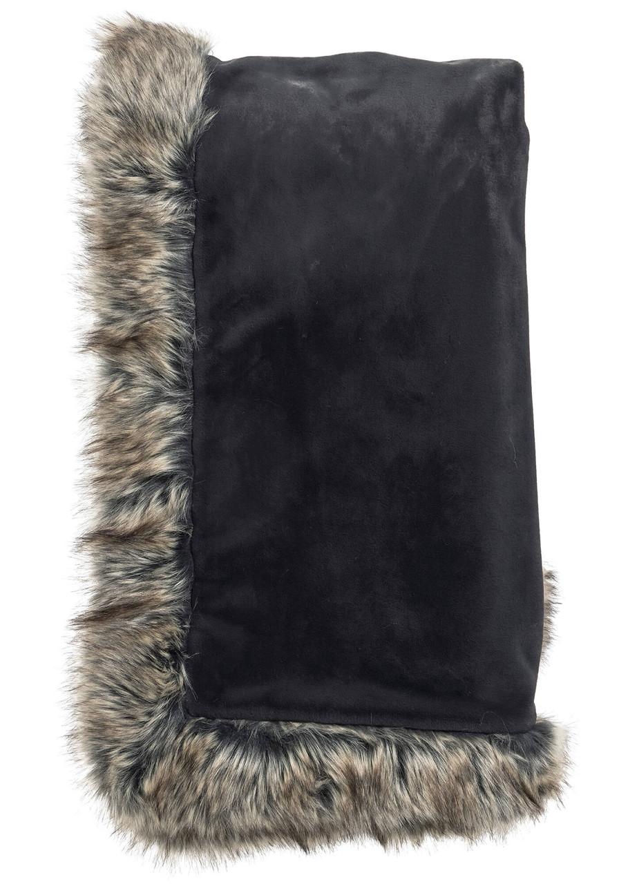 Fabulous-Furs Charcoal Faux Sheared Beaver Alpine Weighted Throw 