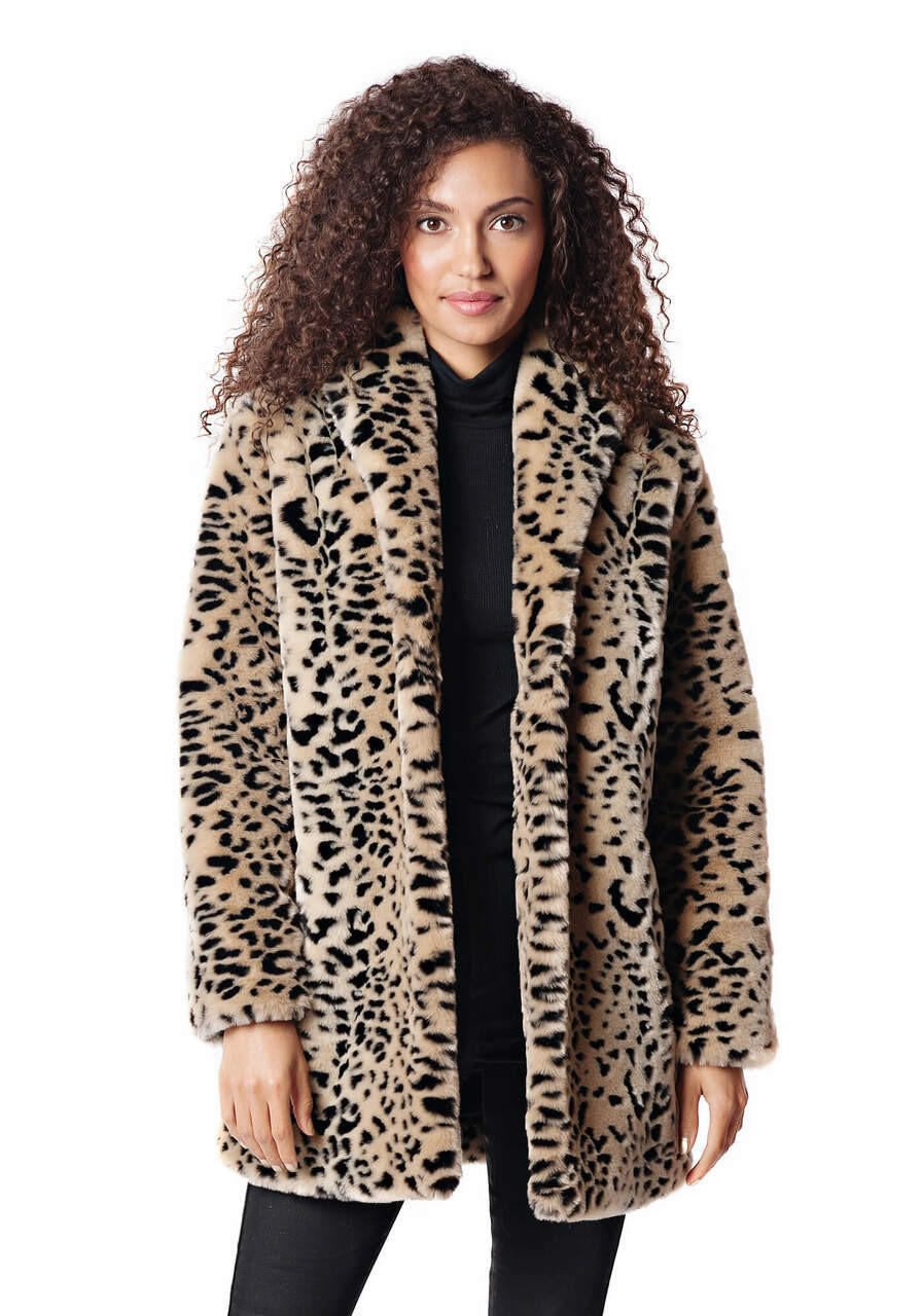 Fabulous-Furs Cheetah Faux Fur Classic Jacket 