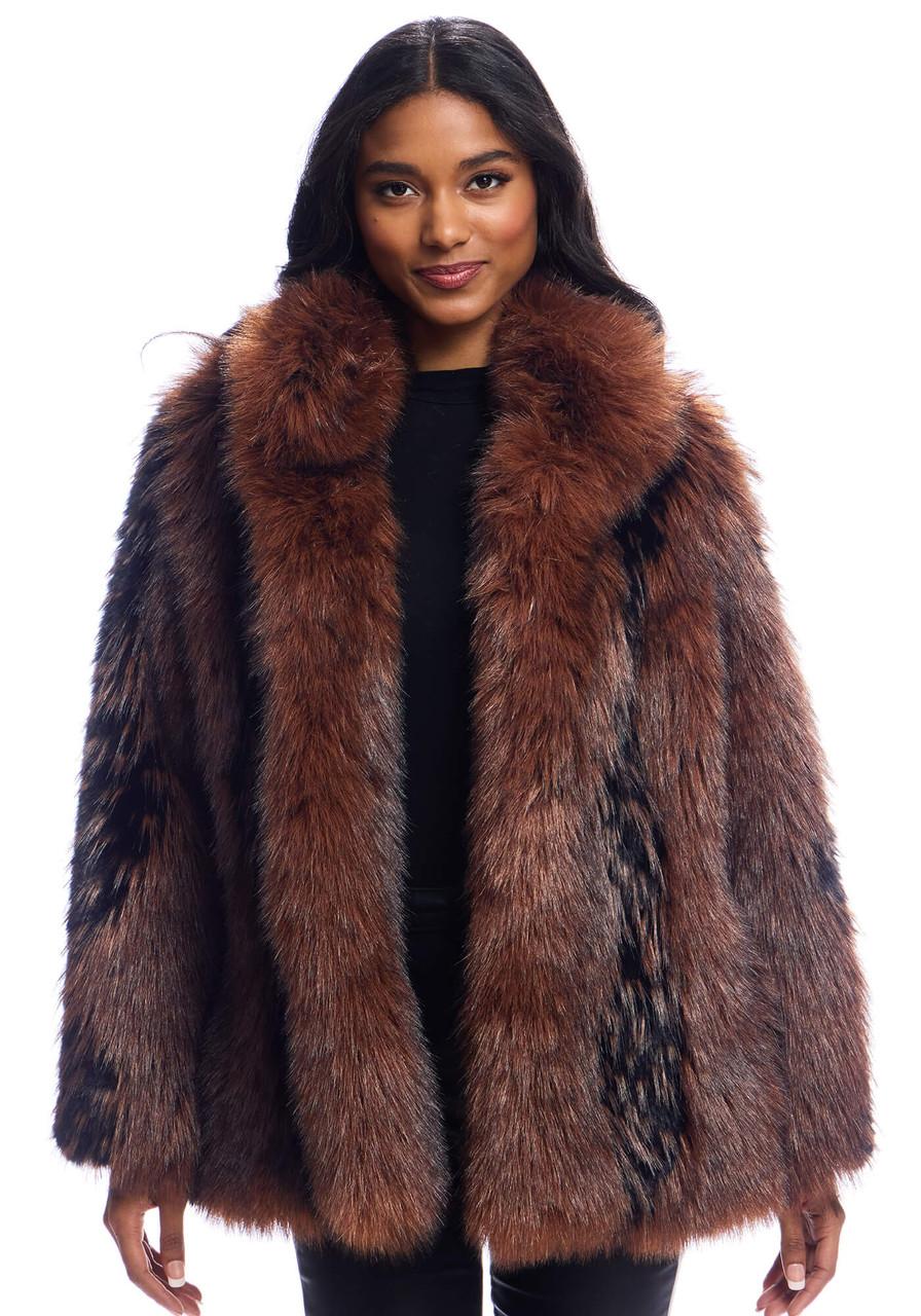 Fabulous-Furs Chocolate Fox Faux Fur Foxy Favorite Jacket  Fabulous-Furs Chocolate Fox Faux Fur Foxy Favorite Jacket