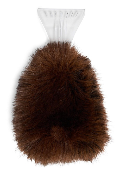 Fabulous-Furs Chocolate Fox Faux Fur Ice Scraper 