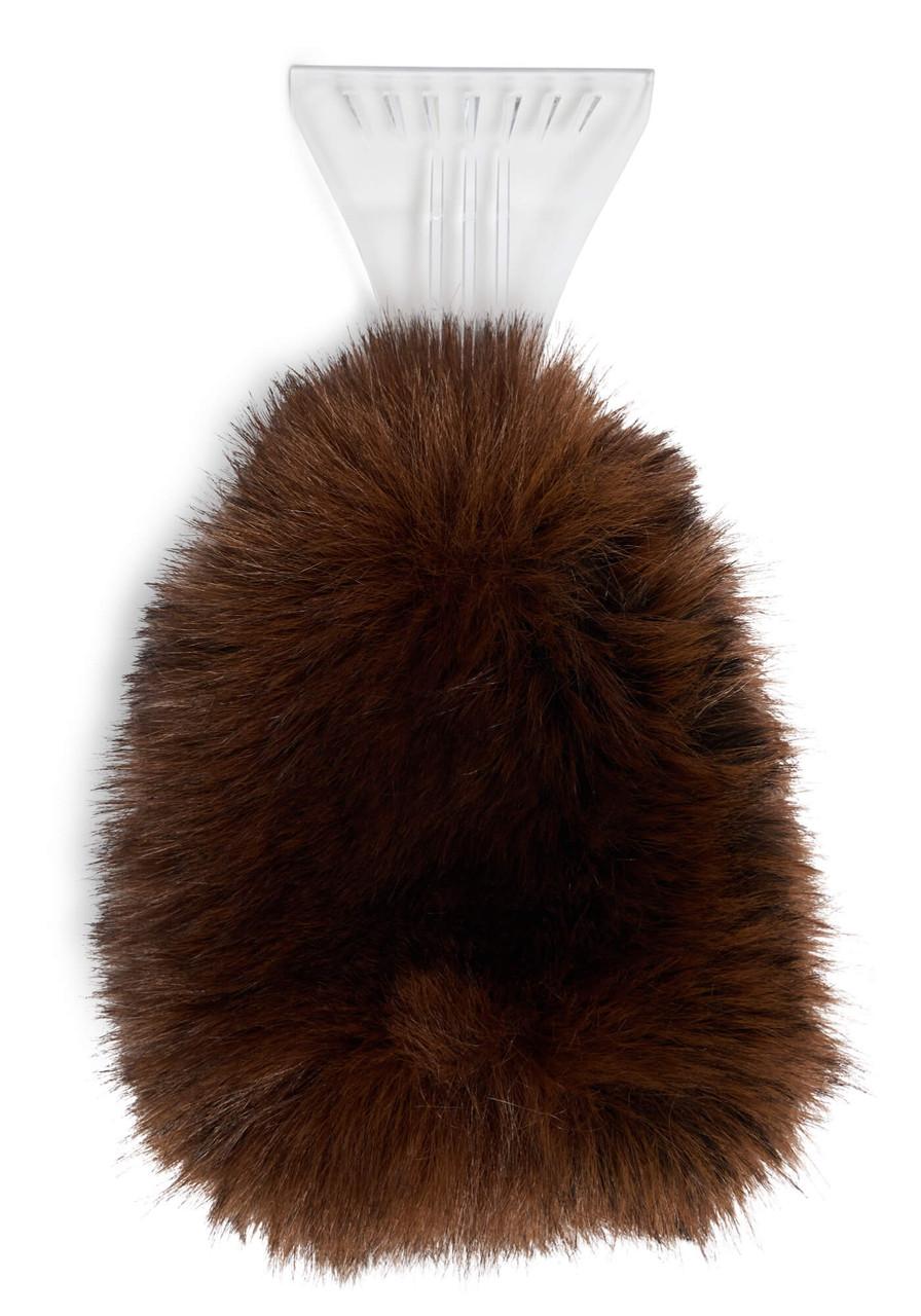 Fabulous-Furs Chocolate Fox Faux Fur Ice Scraper  Fabulous-Furs Chocolate Fox Faux Fur Ice Scraper
