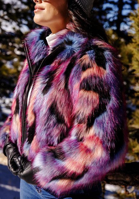 Fabulous-Furs Cosmo Fox Faux Fur Zip Jacket 