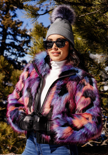 Fabulous-Furs Cosmo Fox Faux Fur Zip Jacket 