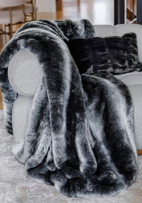 Fabulous-Furs Couture Collection Chinchilla Faux Fur Throws