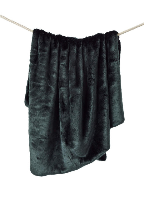 Fabulous-Furs Couture Collection Emerald Mink Faux Fur Throws 