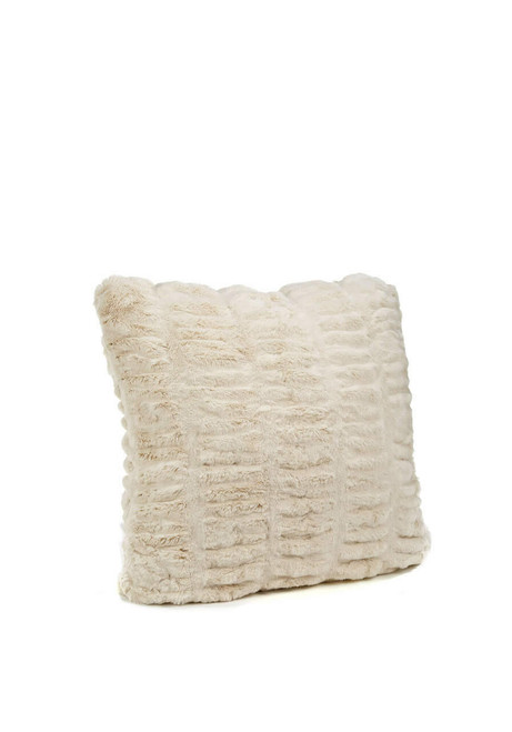 Fabulous-Furs Couture Collection Ivory Mink Faux Fur Pillows 