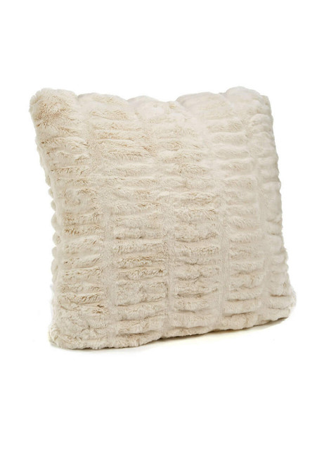 Fabulous-Furs Couture Collection Ivory Mink Faux Fur Pillows 