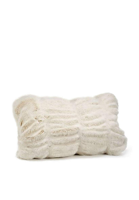Fabulous-Furs Couture Collection Ivory Mink Faux Fur Pillows 