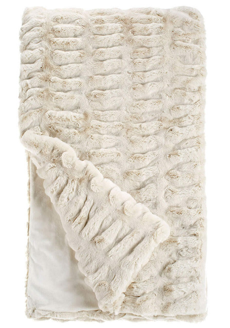 Fabulous-Furs Couture Collection Ivory Mink Faux Fur Throws 