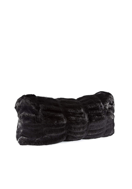 Fabulous-Furs Couture Collection Onyx Mink Faux Fur Pillows 