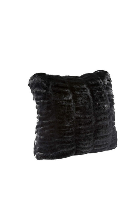 Fabulous-Furs Couture Collection Onyx Mink Faux Fur Pillows 
