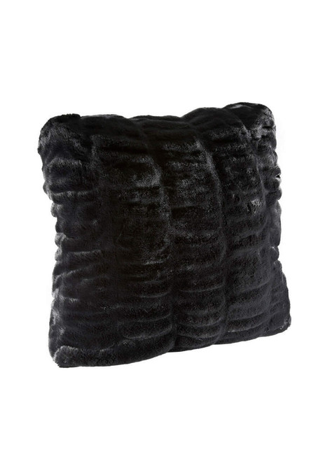 Fabulous-Furs Couture Collection Onyx Mink Faux Fur Pillows 