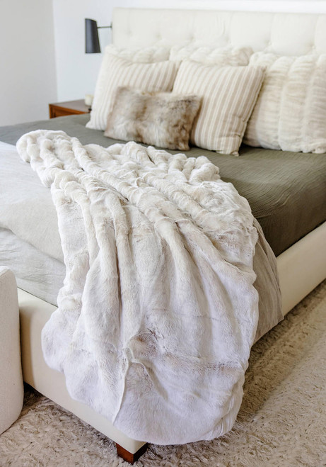 Fabulous-Furs Couture Collection Pearl Mink Faux Fur Throws 