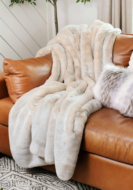 Fabulous-Furs Couture Collection Pearl Mink Faux Fur Throws 