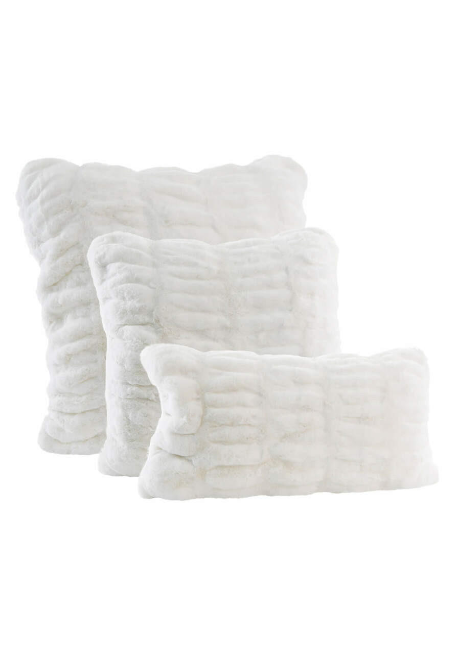 Fabulous-Furs Couture Collection Snow Mink Faux Fur Pillows 