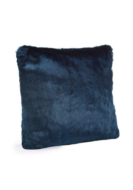 Fabulous-Furs Couture Collection Steel Blue Mink Faux Fur Pillows 
