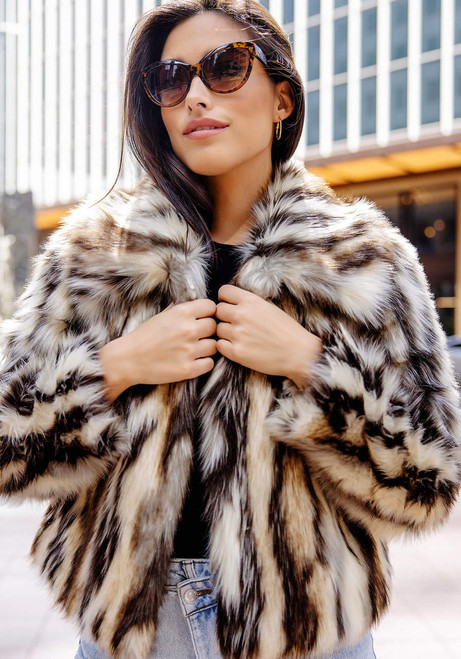 Fabulous-Furs Desert Dream Faux Fur Jacket 