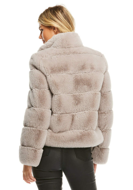 Fabulous-Furs Dove Faux Fur Posh Jacket 