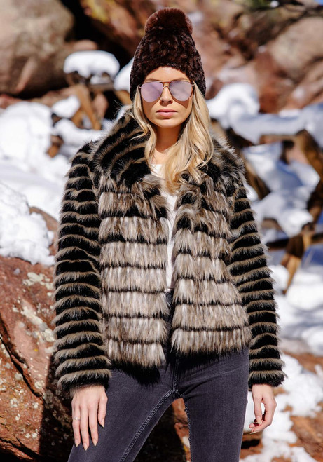 Fabulous-Furs Front Row Faux Fur Fox Jacket 