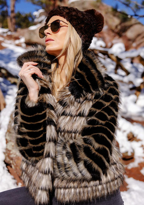 Fabulous-Furs Front Row Faux Fur Fox Jacket 