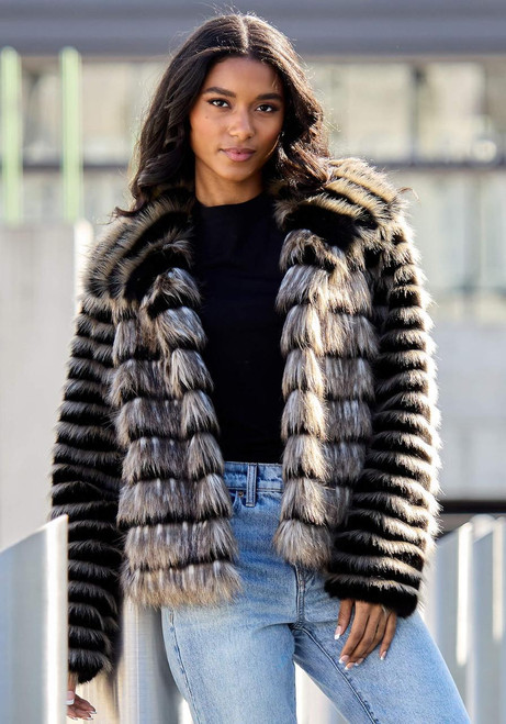 Fabulous-Furs Front Row Faux Fur Fox Jacket 