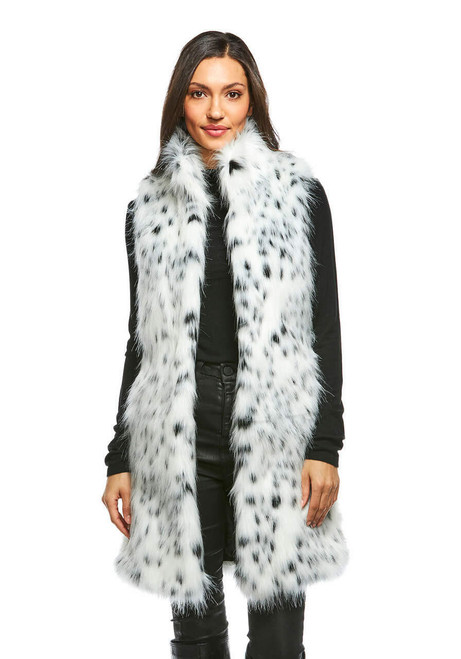 Fabulous-Furs Frosted Leopard Faux Fur Stroller Vest 