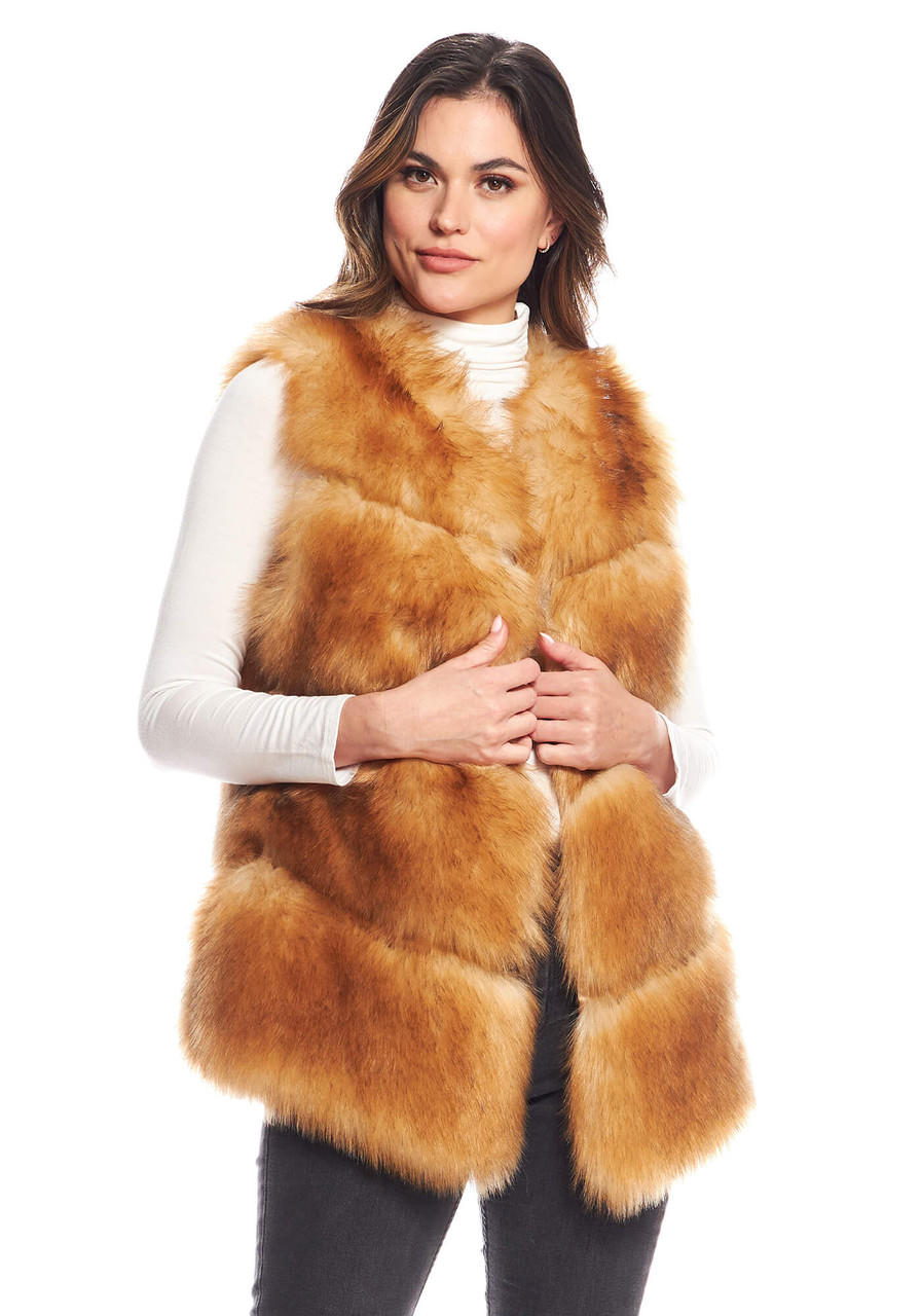 Fabulous-Furs Golden Fox Faux Fur Marlowe Vest 
