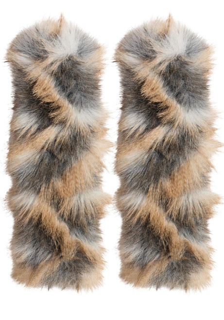 Fabulous-Furs Grey Chevron Faux Fur Seat Belt Covers - Set of 2 