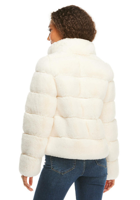 Fabulous-Furs Ivory Faux Fur Posh Jacket 