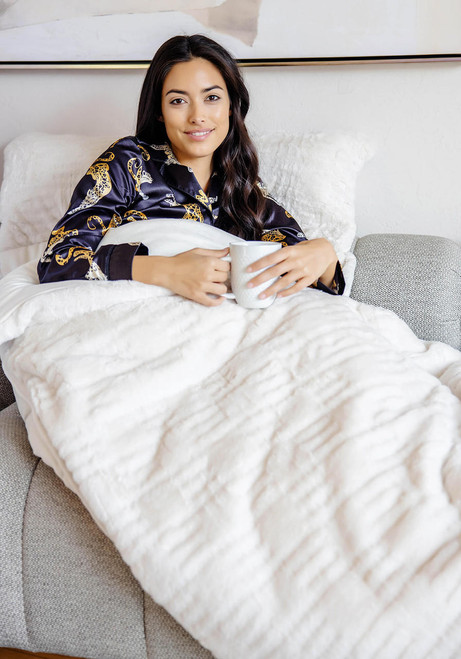 Fabulous-Furs Ivory Faux Fur Sleeping Bag