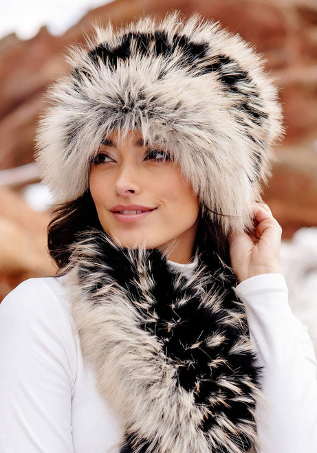 Fabulous-Furs Ivory Fox Faux Fur Cossack-Style Hat 