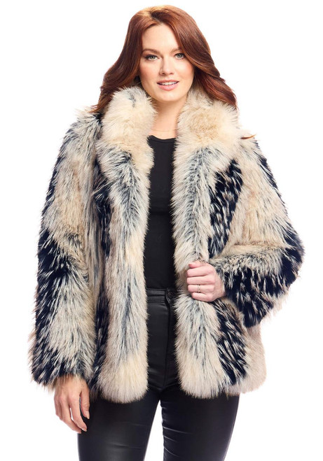 Fabulous-Furs Ivory Fox Faux Fur Foxy Favorite Jacket 