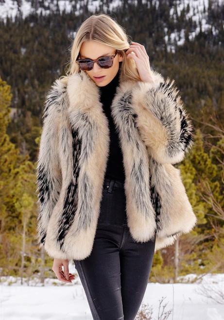 Fabulous-Furs Ivory Fox Faux Fur Foxy Favorite Jacket 