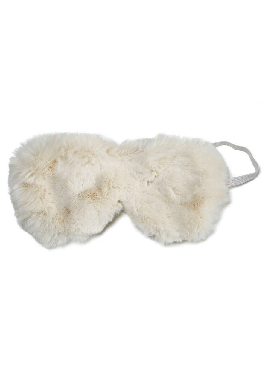 Fabulous-Furs Ivory Mink Faux Fur Eyemask 